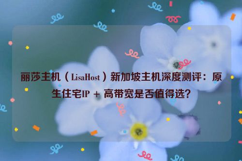 丽莎主机（LisaHost）新加坡主机深度测评：原生住宅IP + 高带宽是否值得选？