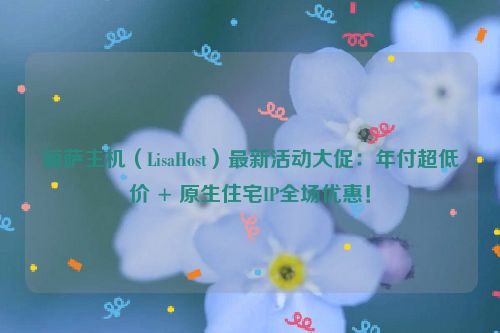丽萨主机（LisaHost）最新活动大促：年付超低价 + 原生住宅IP全场优惠！